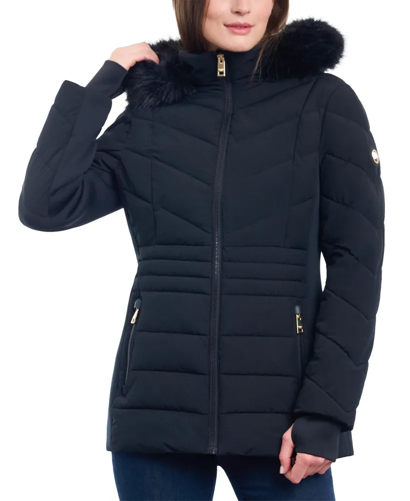 Women's Ultimate Faux Fur-Lined Hooded Puffer Jacket, Women's Clearance