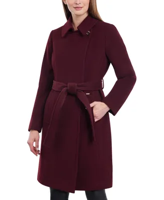 Michael Kors Women's Wool Blend Belted Wrap Coat