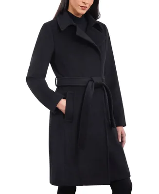 Michael Kors Women's Wool Blend Belted Wrap Coat