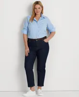 Lauren Ralph Plus-Size Easy Care Cotton Shirt