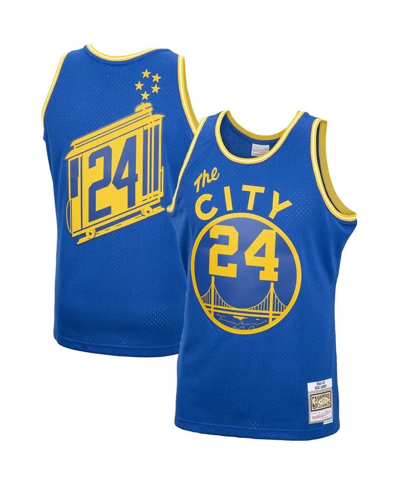 Men's Mitchell & Ness Rick Barry Royal Golden State Warriors 1966-67 Hardwood Classics Swingman Jersey