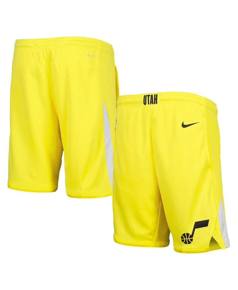 Big Boys and Girls Nike Gold Utah Jazz Icon Swingman Performance Shorts