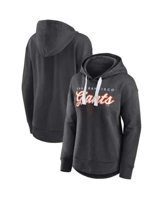Women's Fanatics Heathered Charcoal San Francisco Giants Set to Fly Pullover Hoodie