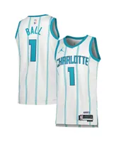 Men's and Women's Jordan LaMelo Ball White Charlotte Hornets Swingman Jersey - Association Edition