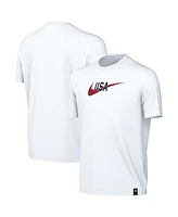 Big Boys and Girls Nike White Usmnt Swoosh T-shirt