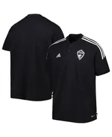 Men's adidas Black Colorado Rapids Henley Aeroready Polo Shirt