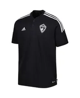 Men's adidas Black Colorado Rapids Henley Aeroready Polo Shirt