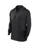 Men's Nike Black Miami Marlins Authentic Collection Travel Performance Full-Zip Hoodie