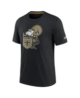 Men's Nike Black New Orleans Saints Rewind Playback Logo Tri-Blend T-shirt