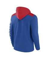 Men's Fanatics Royal, Red Philadelphia 76ers Skyhook Colorblock Full-Zip Hoodie