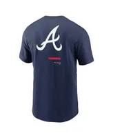 Men's Nike Navy Atlanta Braves Over the Shoulder T-shirt