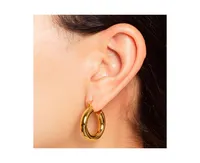 Women's Chunky Bear Hoop Earrings