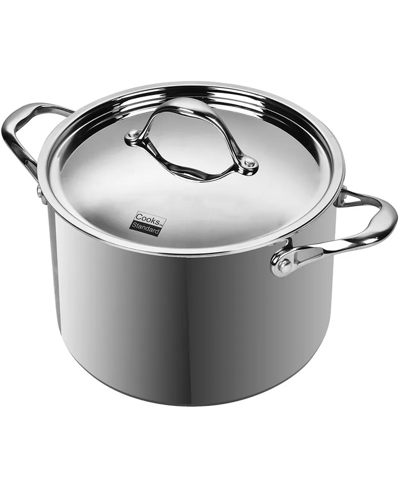 Cooks Standard Multi-Ply Clad Stainless-Steel 8-Quart Covered Stockpot with Lid