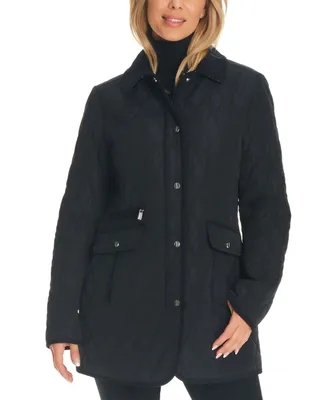 Jones New York Women's Hooded Quilted Coat