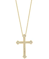 Effy Diamond Cross 18" Pendant Necklace (1/5 ct. t.w.) in 14k Gold