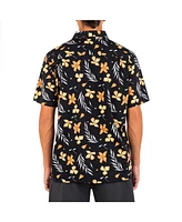 Hurley Men's Rincon Print Short Sleeve Button-Up Shirt