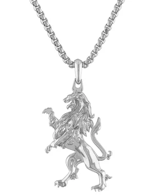 Bulova Men's Crest of Bohemia Pendant Necklace in Sterling Silver, 24" + 2" extender