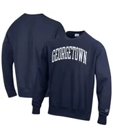 Men's Champion Navy Georgetown Hoyas Arch Reverse Weave Pullover Sweatshirt