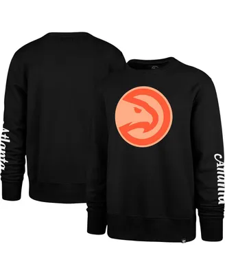 Men's '47 Brand Black Atlanta Hawks 2022/23 City Edition Two-Peat Headline Pullover Sweatshirt