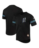 Men's Stitches Black Homestead Grays Button-Down Jersey