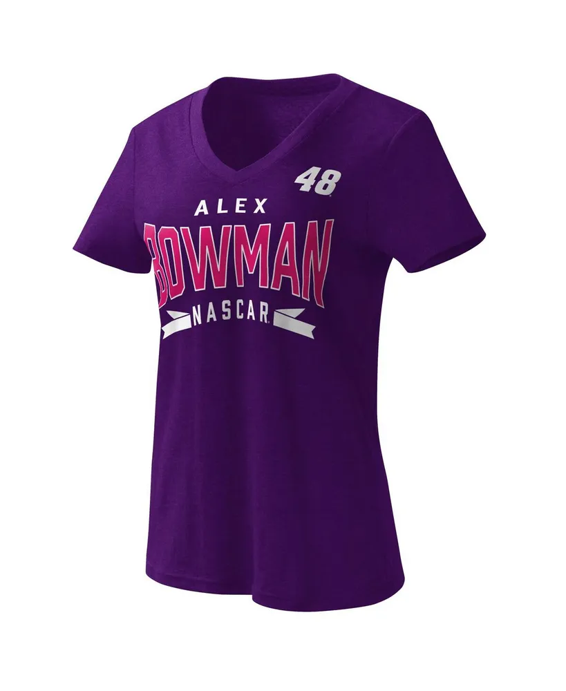 Women's G-iii 4Her by Carl Banks Purple Alex Bowman Dream Team V-Neck T-shirt
