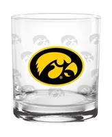 Iowa Hawkeyes 14 Oz Dad Rocks Glass