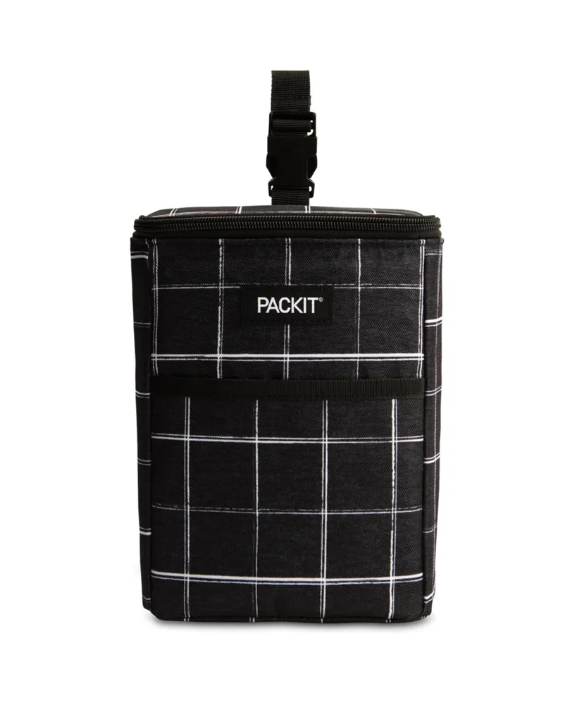 Packit Freezable Lunch Bag Black Grid