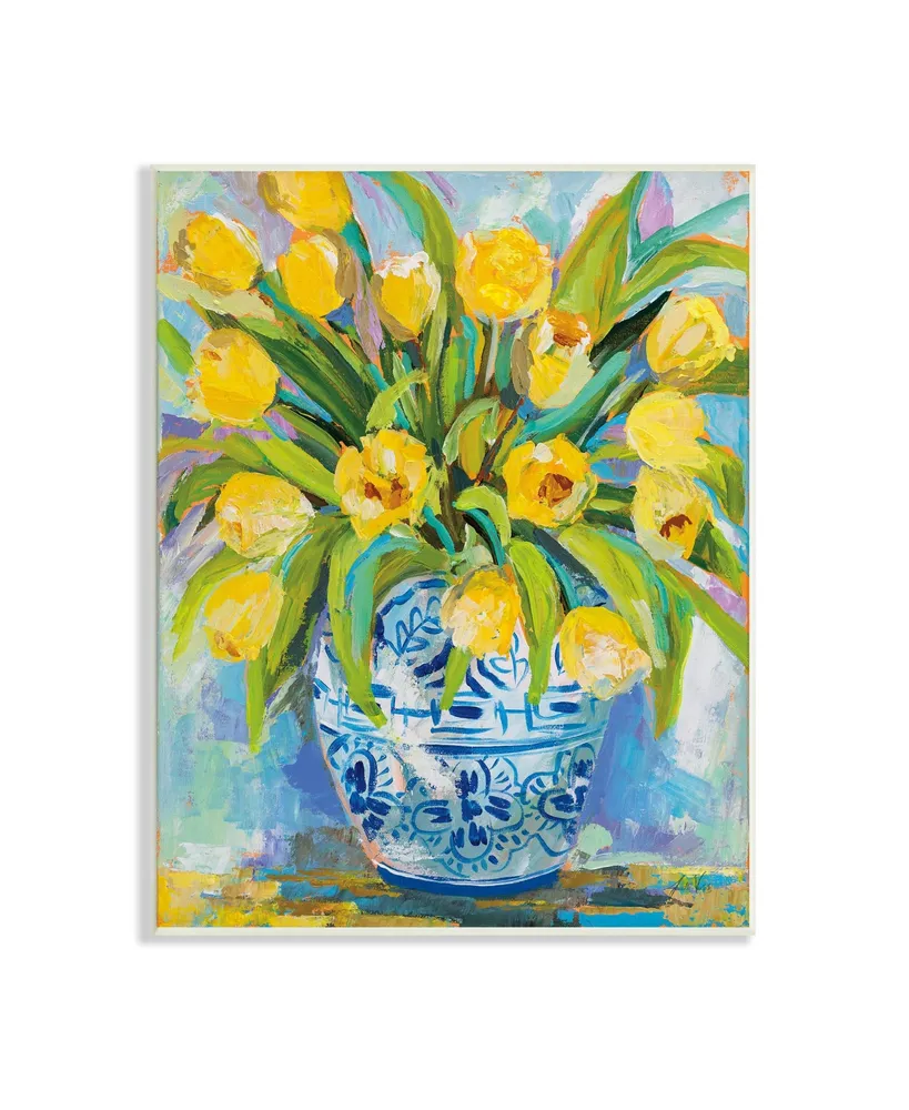Stupell Industries Expressive Tulips Painting Wall Plaque Art, 13" x 19" - Multi
