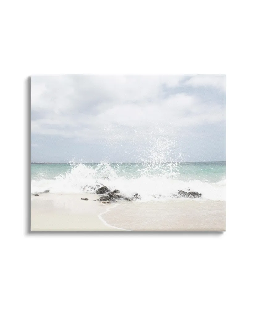 Stupell Industries Beach Coast Wave Splash Canvas Wall Art, 24" x 1.5" x 30" - Multi