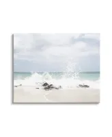 Stupell Industries Beach Coast Wave Splash Canvas Wall Art, 24" x 1.5" x 30" - Multi