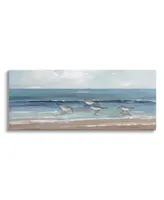Stupell Industries Sandpipers Birds Cloudy Sky Canvas Wall Art, 17" x 1.5" x 40" - Multi