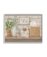 Stupell Industries Relax Uplifting Bathroom Scene Framed Giclee Art, 11" x 1.5" x 14