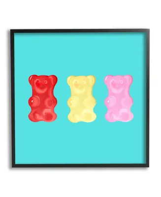 Stupell Industries Cute Gummy Bear Candies Framed Giclee Art, 17" x 1.5" x 17