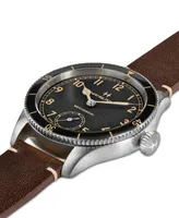 Hamilton Men's Khaki Aviation Pioneer Brown Leather Strap Watch 43mm