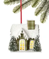 Holiday Lane Woodland Light Up Green House Ornament, Exclusively at Macy's