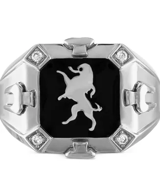 Bulova Men's Crest of Bohemia Diamond (1/20 ct. t.w.) Ring in Sterling Silver