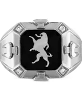Bulova Men's Crest of Bohemia Diamond (1/20 ct. t.w.) Ring Sterling Silver