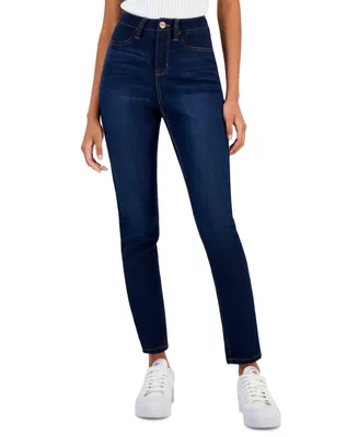 Dollhouse Juniors' Curvy Skinny Whiskered Jeans