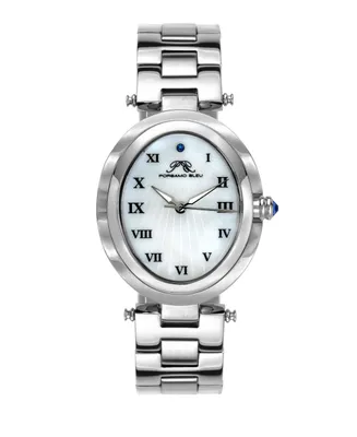 Porsamo Bleu Women's South Sea Oval Stainless Steel Bracelet Watch 105ESSO