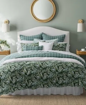 Laura Ashley Bramble Floral Cotton Reversible Comforter Sets