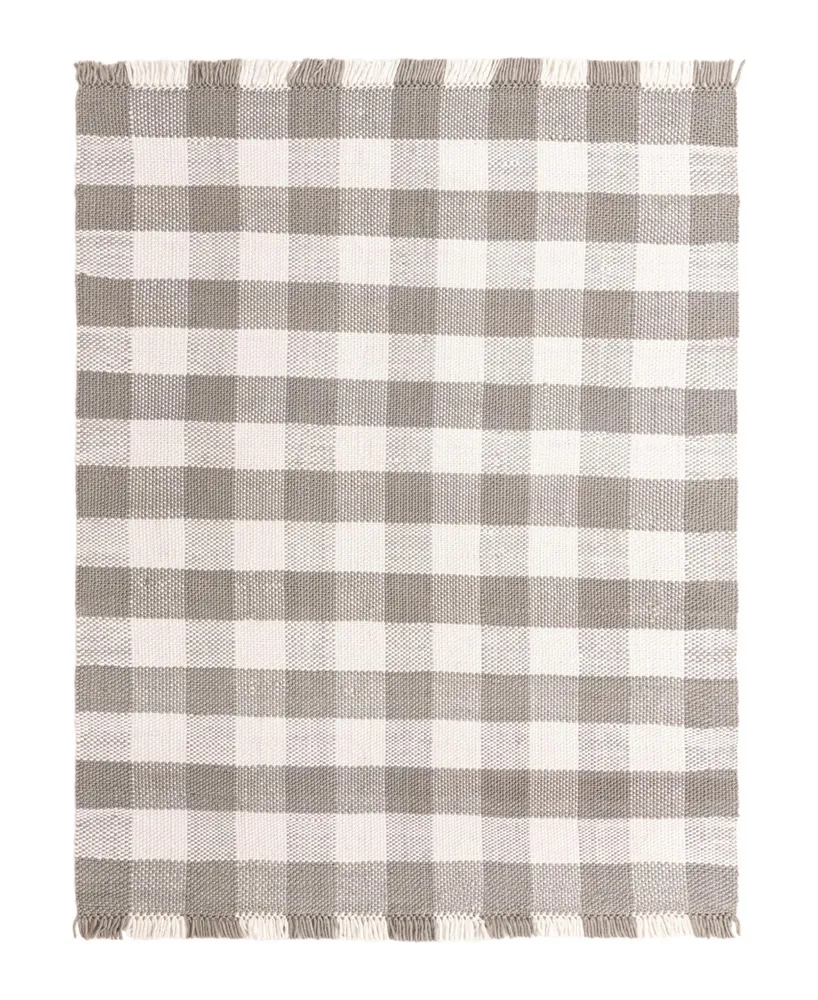 Bayshore Home Pure Plaid Indoor Outdoor Washable Ppd-01 7'10" x 10' Area Rug