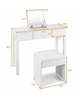 Vanity Dressing Table Furniture Stool Storage Box