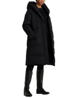 Lauren Ralph Women's Plus Faux-Fur-Trim Hooded Puffer Coat