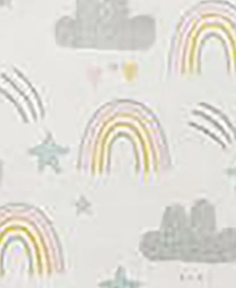 Bayshore Home Campy Kids Rainbow Stars Clouds Area Rug