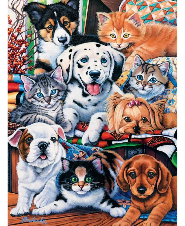 Hart Puzzles Puppies at Play by Bob Giordano, 1000 Piece Puzzle