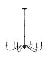 Wicklow 34.75" 6-Light Bohemian Farmhouse Iron Led Chandelier