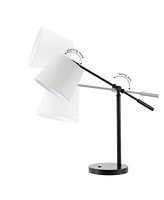 Troy 24" Classic Contemporary Iron Led Task Lamp with Usb Charging Port