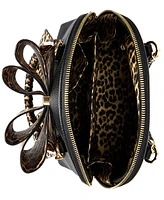 Like Dreams Leopard Top Handle Small Bow Bag