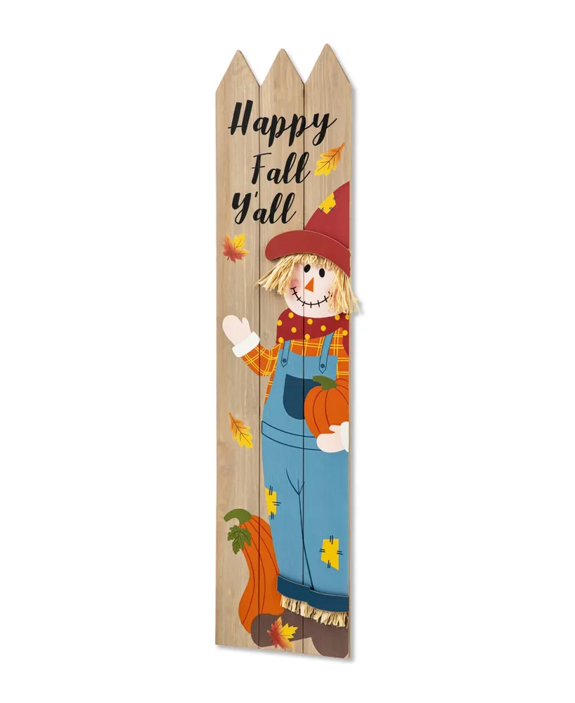 Glitzhome 41.75" H Fall Wood Scarecrow Porch Decor