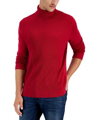 Club Room Men's Textured Cotton Turtleneck Sweater, Created for Macy's